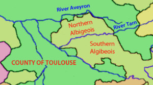 map reating to the origins of Castelnau de Montmiral