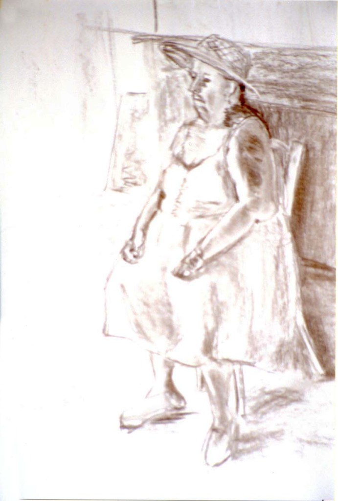 Criticisms : student : Seated woman in front of Fireplace