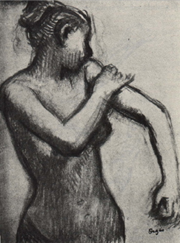 Drawing by Degas, friend of Alphonse Legros pupil of Horace Lecoq Boisbaudran