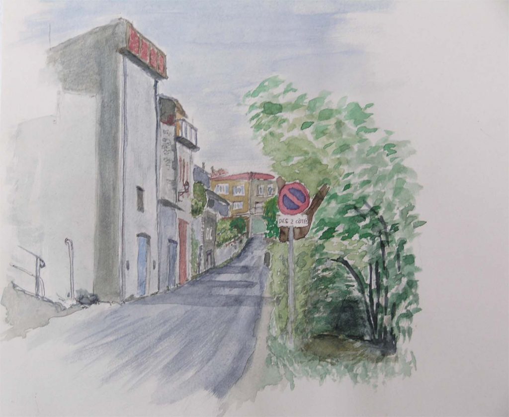 David sogge Montmiral West side watercolour