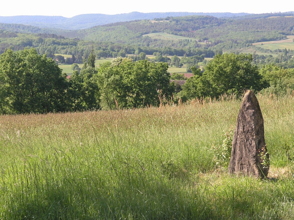 standing stone with Gresign beyond