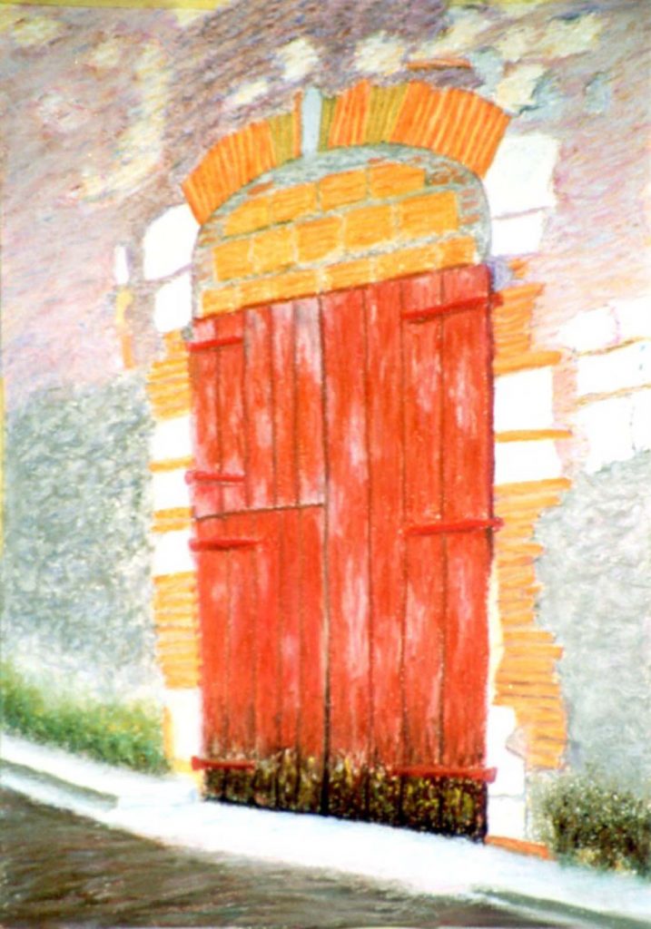 george hooper doorway pastel