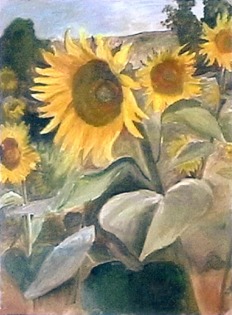 Hugh Moore sunflowers in oil