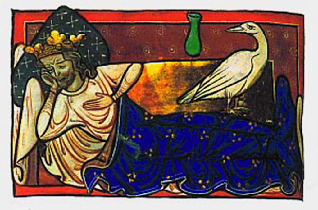 Caladrius bird with king